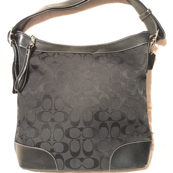 Coach Chelsea Signature Canvas Leather Trim Duffle Shoulder Bag ✅Offers Welcome - Picture 9 of 12